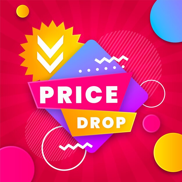 Price drop gradient label background