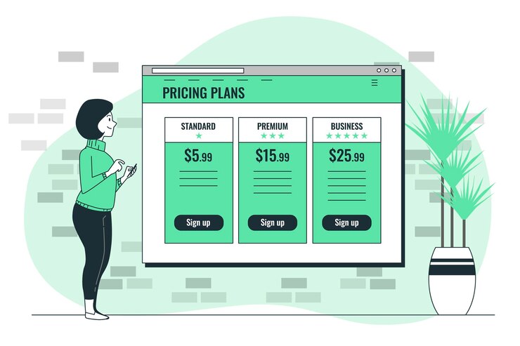 Pricing plans concept illustration