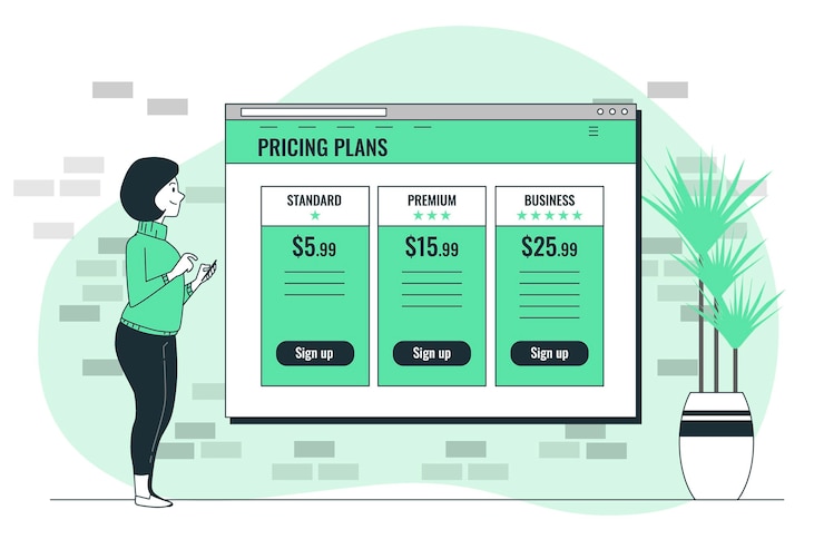 Free Vector pricing plans concept illustration