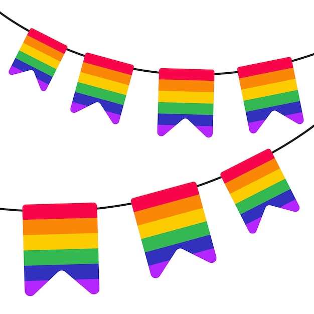 Vettore gratuito pride bunting