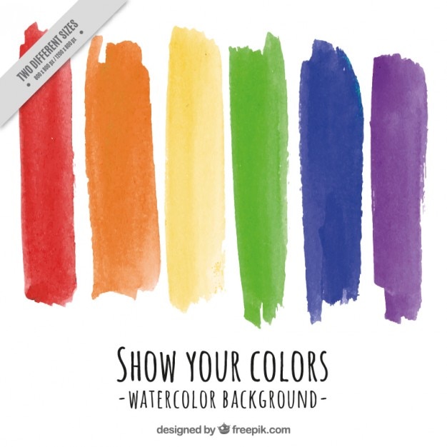 Pride day background with watercolor brush strokes