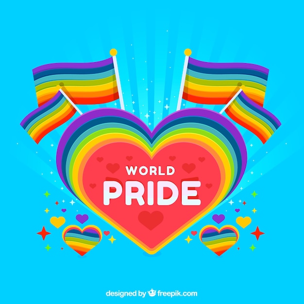 Free vector pride day celebration background