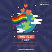 Free vector pride day celebration background