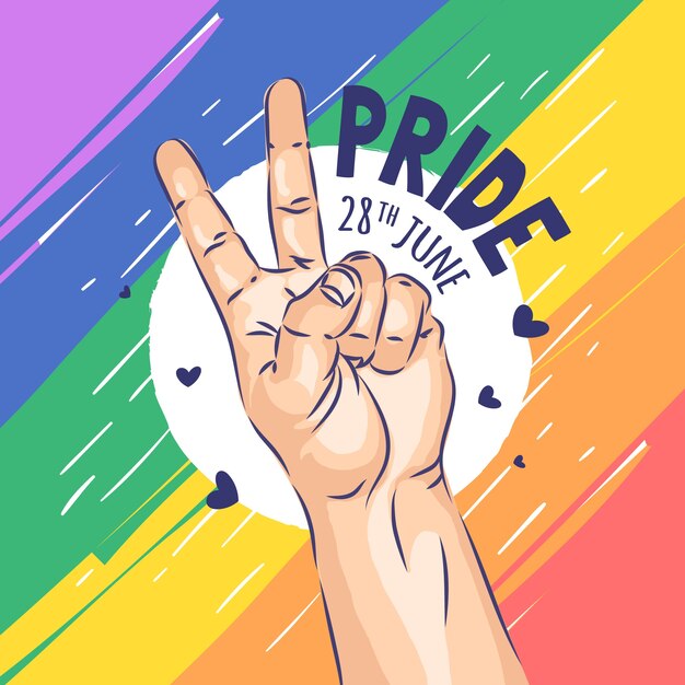 Pride day concept illustration