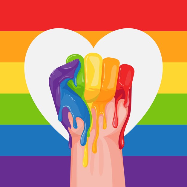 Pride day concept with paint