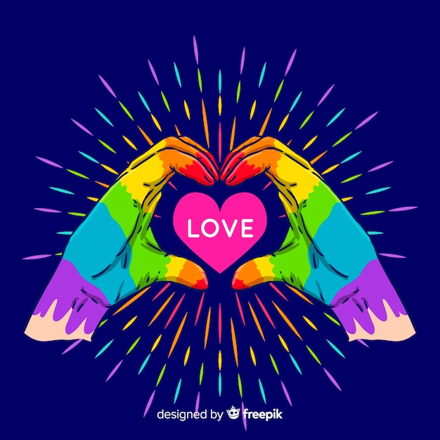 Free vector pride day concept