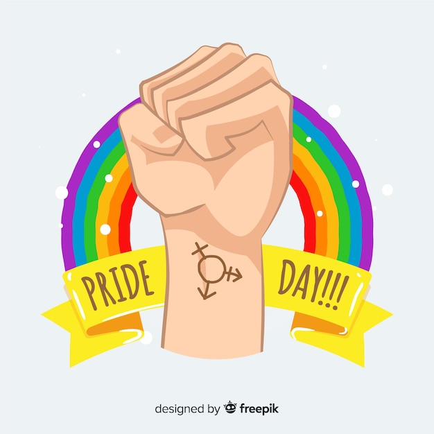 Free vector pride day concept