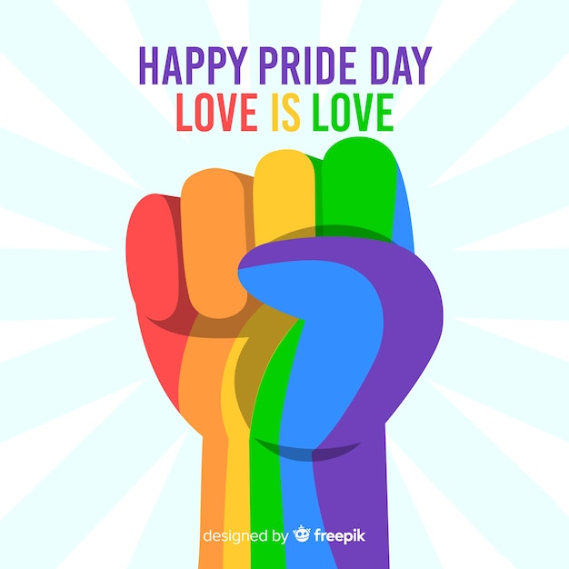 Free vector pride day concept