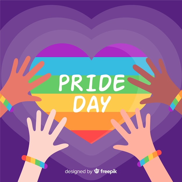 Free vector pride day concept