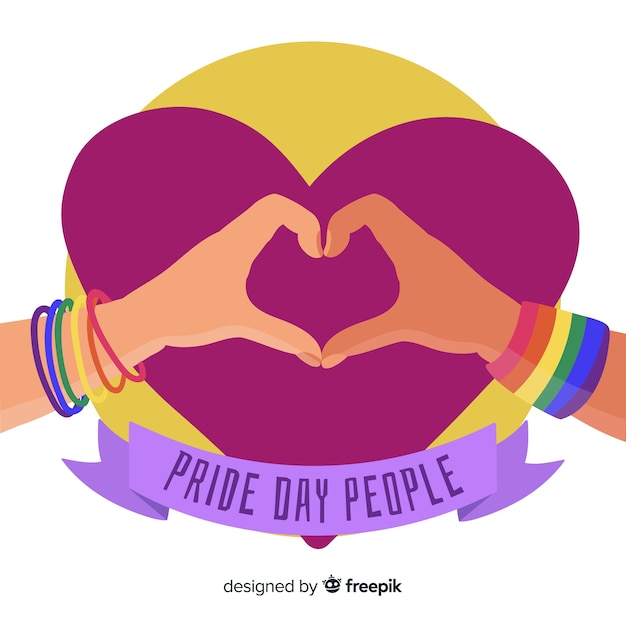 Free vector pride day concept