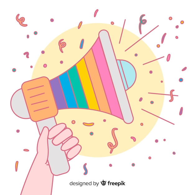 Free vector pride day concept