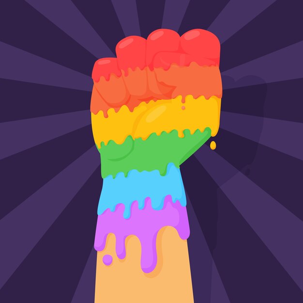 Free vector pride day concept