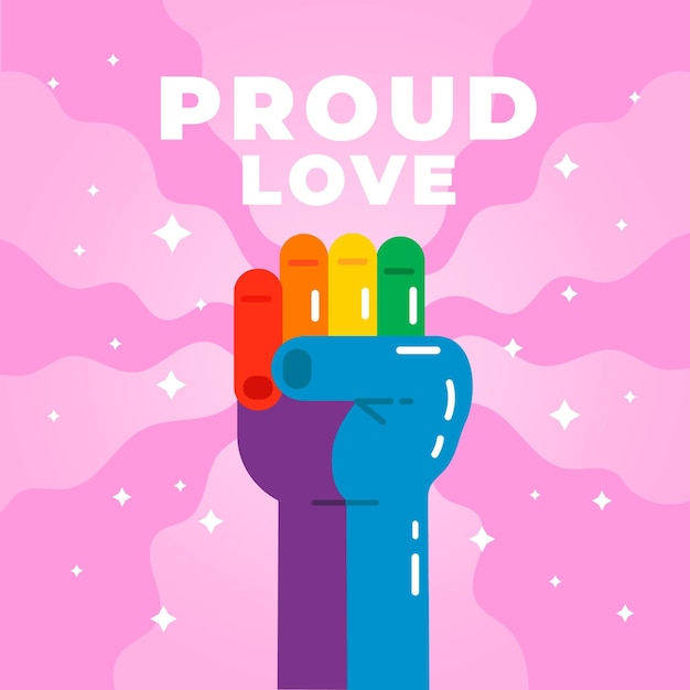 Free vector pride day concept