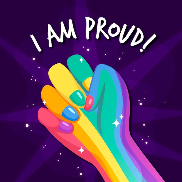 Free vector pride day concept