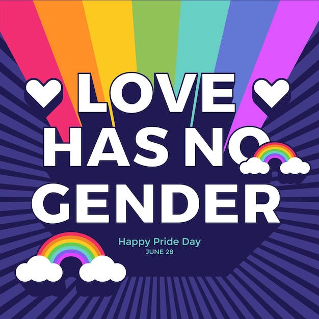 Free vector pride day concept