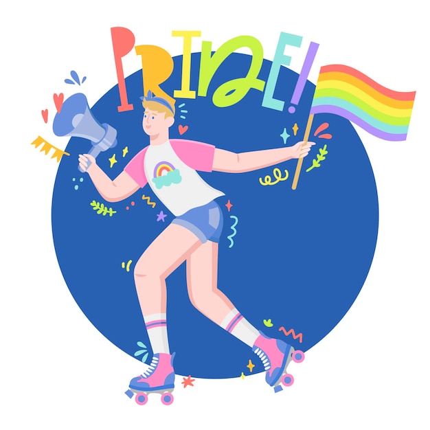 Free vector pride day concept