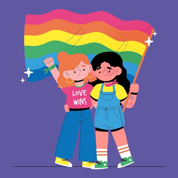 Free vector pride day event flag