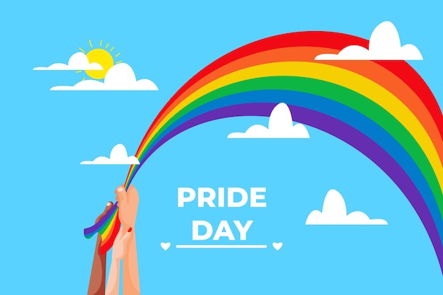 Free vector pride day flag concept