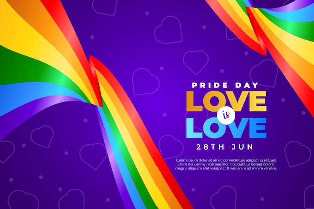 Free vector pride day flag concept