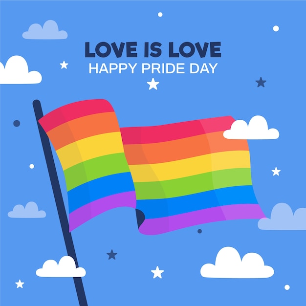 Pride day flag concept