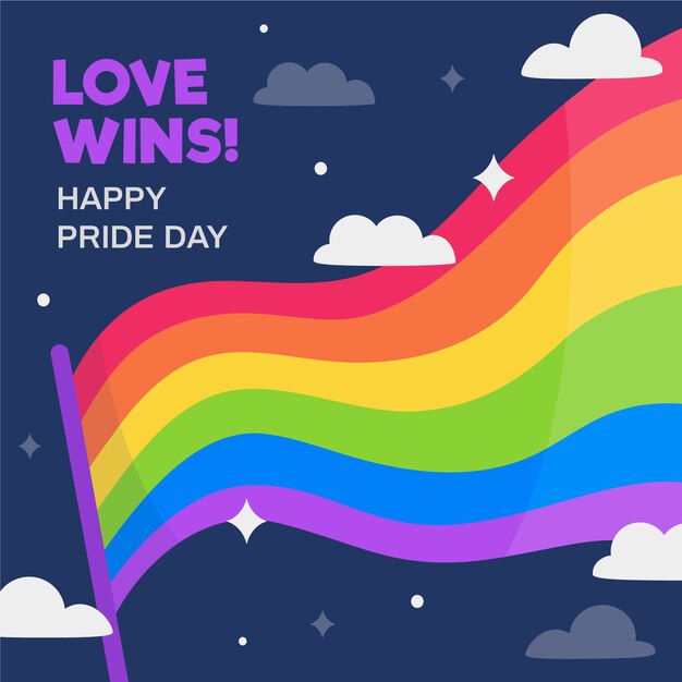 Pride day flag concept