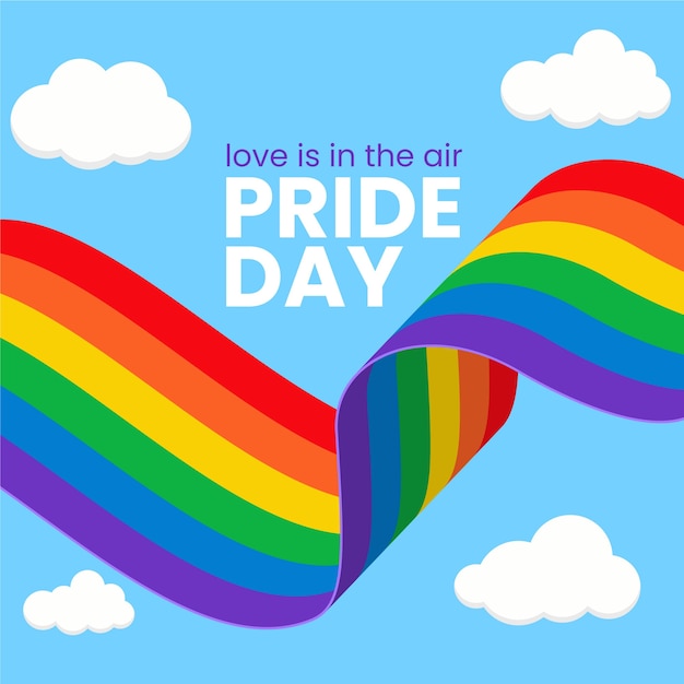 Free vector pride day flag concept