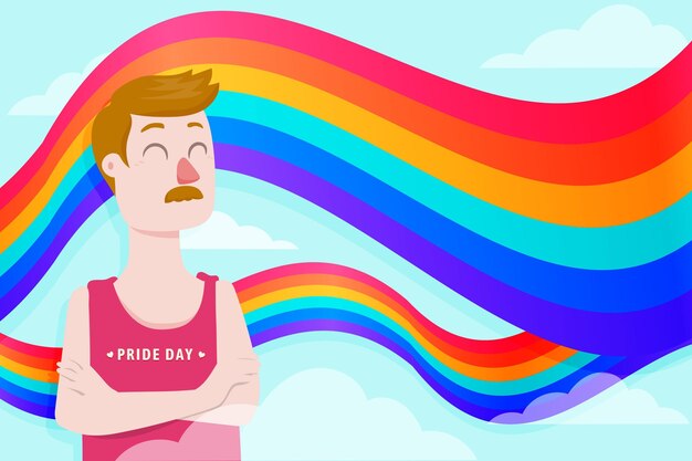 Pride day flag concept