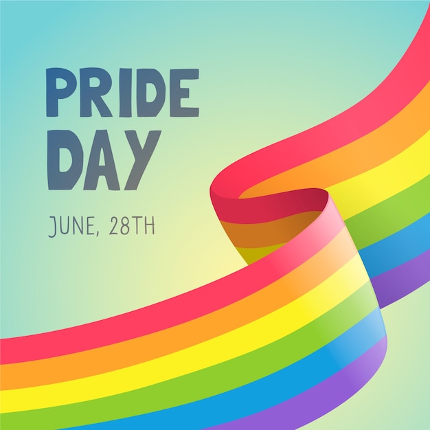 Free vector pride day flag concept