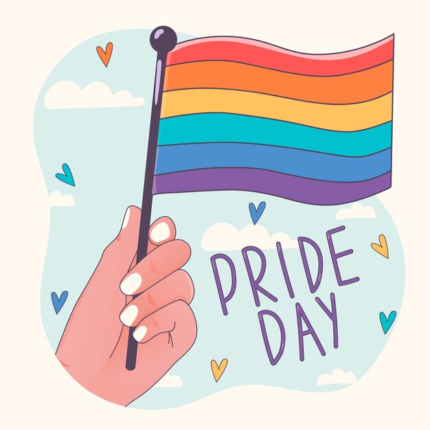 Pride day flag concept