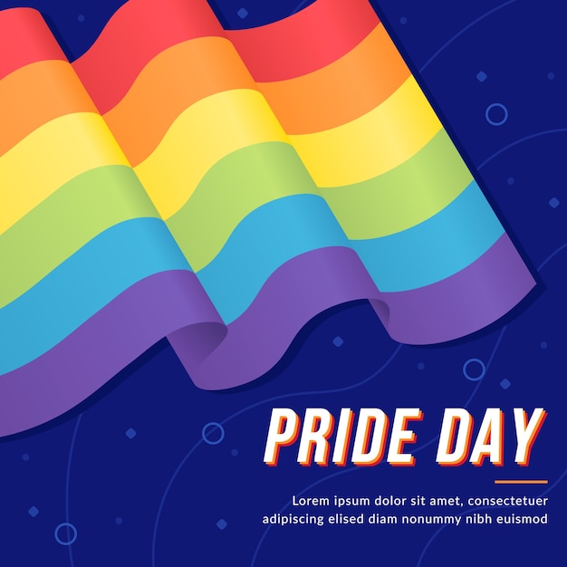 Pride day flag design realistico