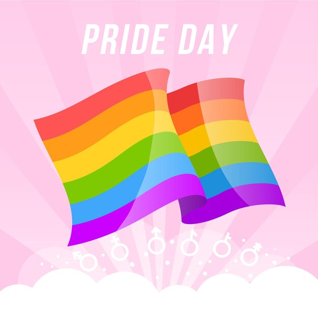 Pride day flag style