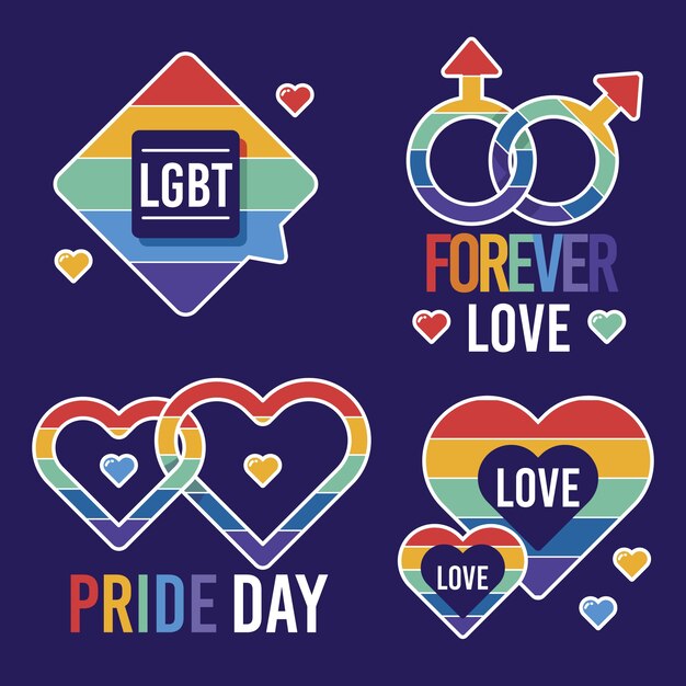 Дизайн коллекции этикетки Pride Day