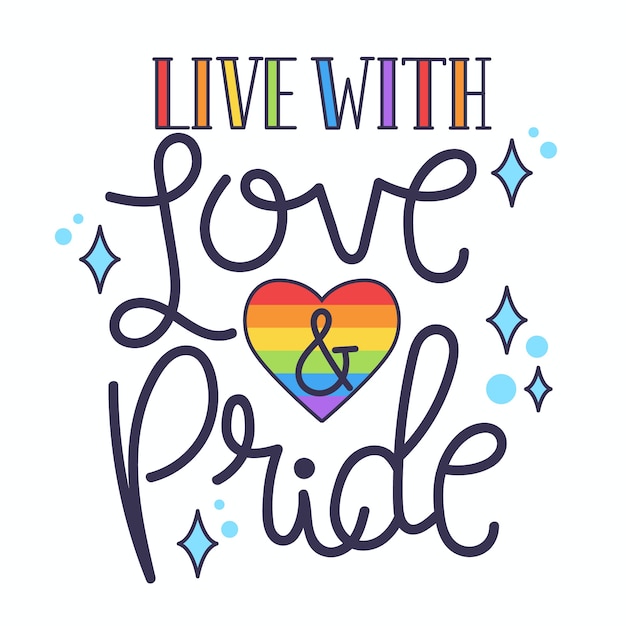 Pride day lettering concept