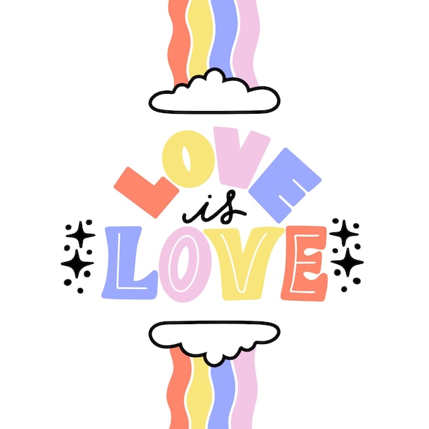 Free vector pride day lettering