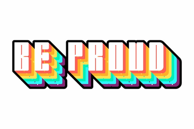 Free vector pride day lettering