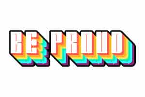 Free vector pride day lettering