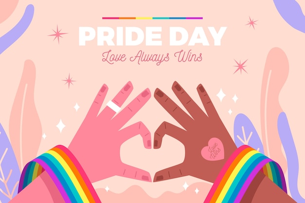 Free vector pride day love concept