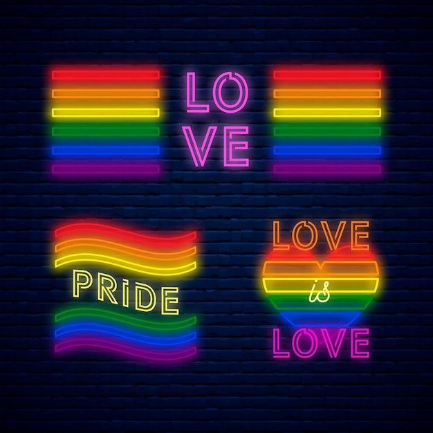 Pride day neon light signs