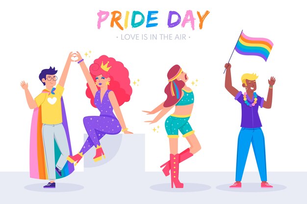 Pride day people concept