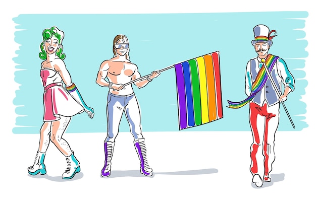 Pride day people concept