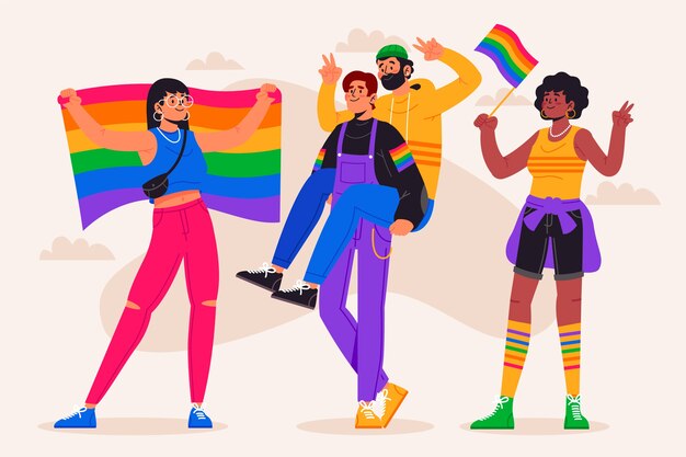 Pride day people concept