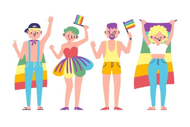 Pride day people illustration