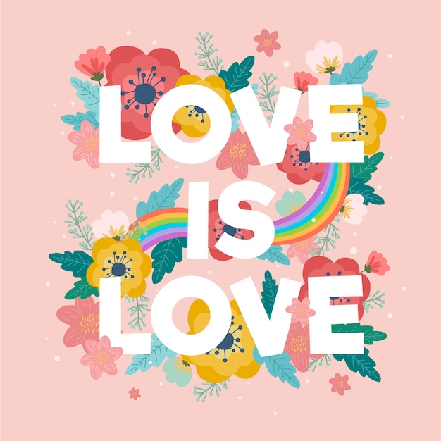 Pride Day Positive Lettering Style – Free Stock Photo