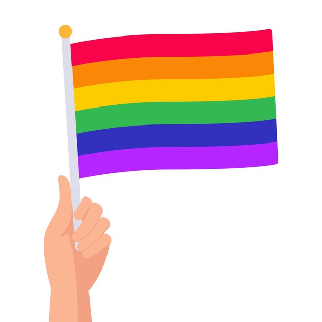 Pride Hand Holding Flag