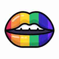 Free vector pride lips