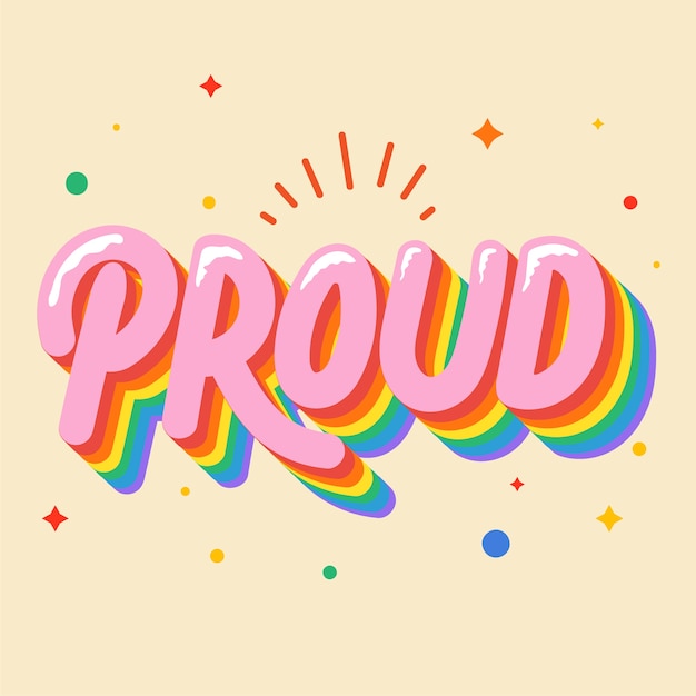 Pride month lettering