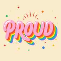 Free vector pride month lettering