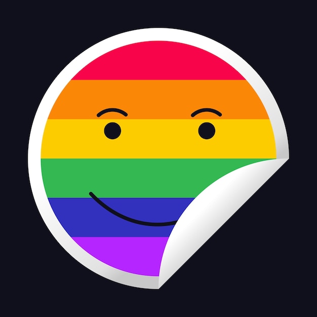 Pride smiley sticker