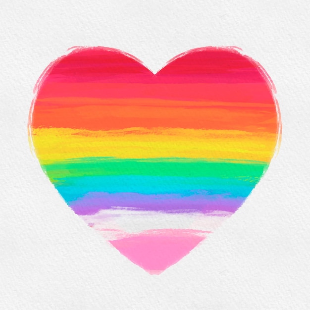 Pride watercolour heart