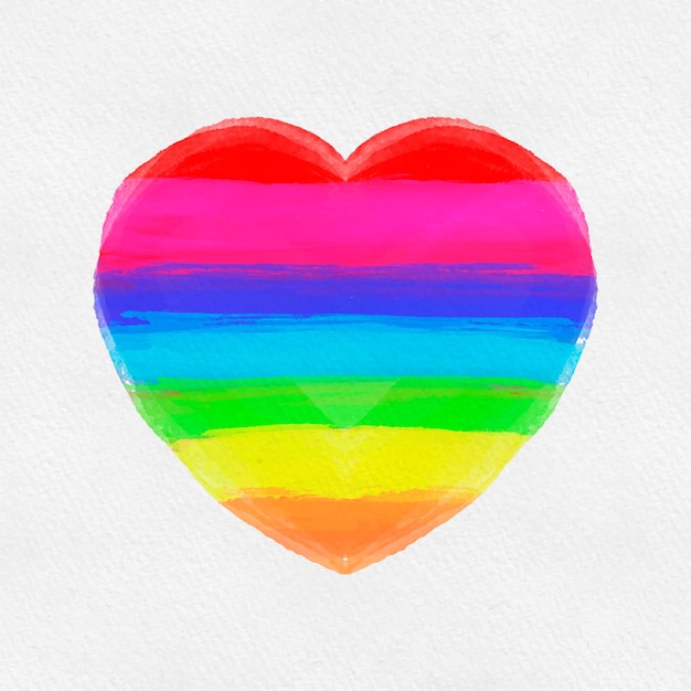 Pride watercolour heart